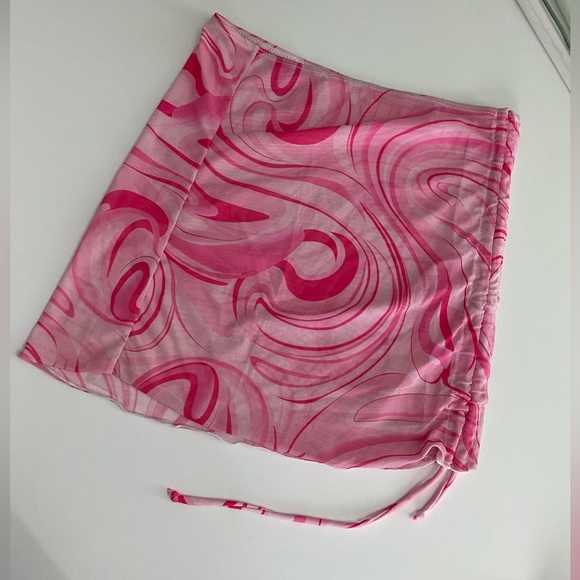 Retro Pink Print Pattern 3 Piece Triangle Bikini in Size 0 XS - Picture 5 of 5